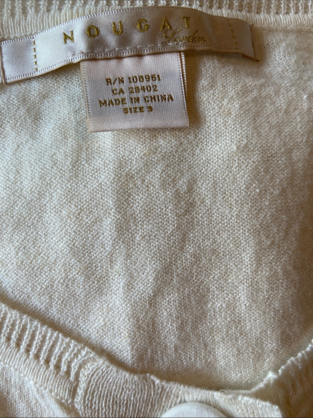 Nougat London Cream Scoop Neck Sweater